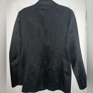 Guess Mens Black blazer with Wing Embroidery